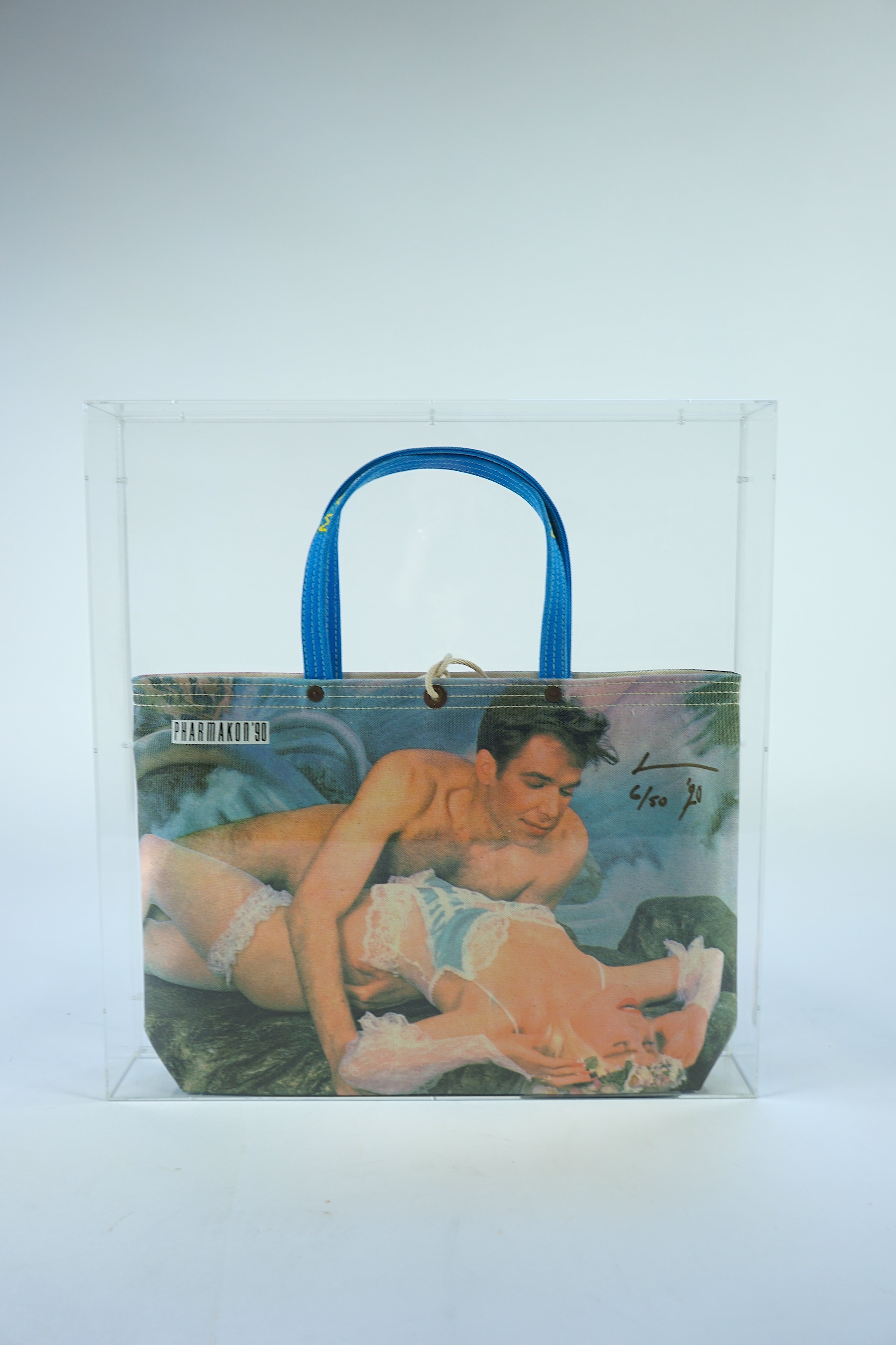 A Jeff Koons signed limited edition screen printed bag